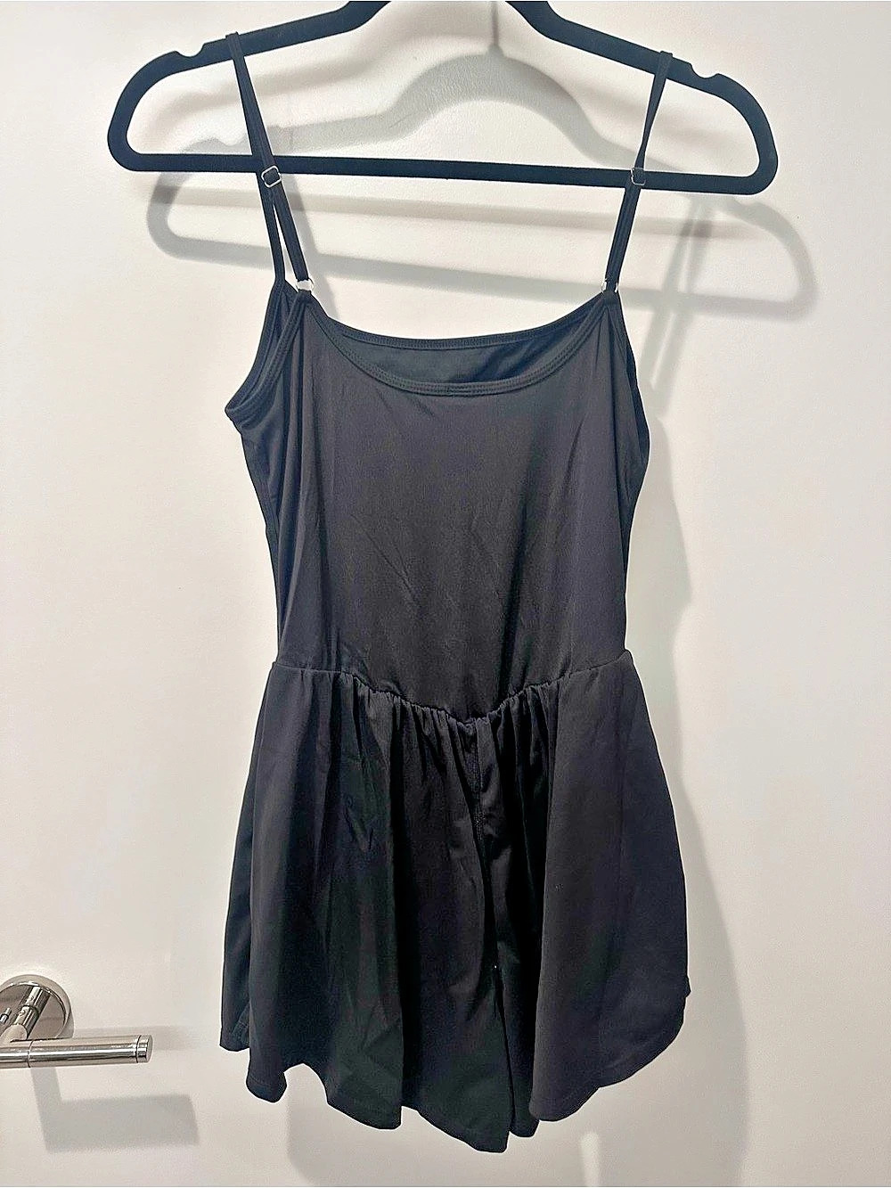 Black Athletic Romper Size Medium Like New